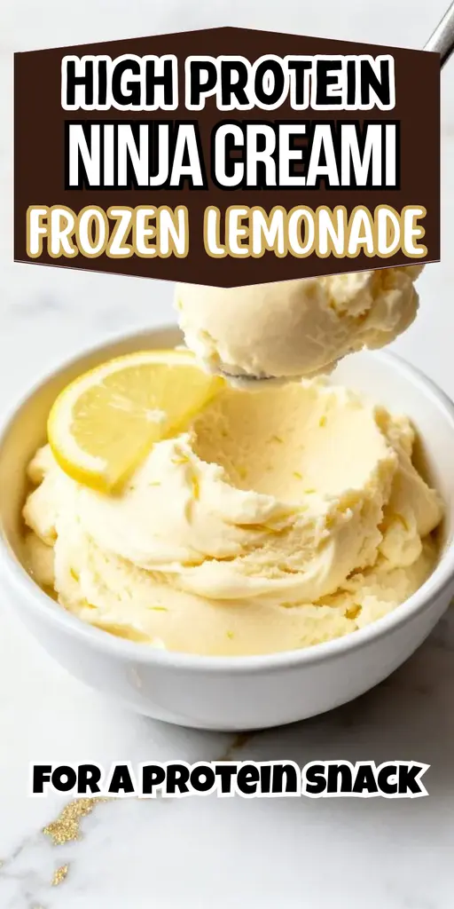 High Protein Ninja Creami Frozen Lemonade