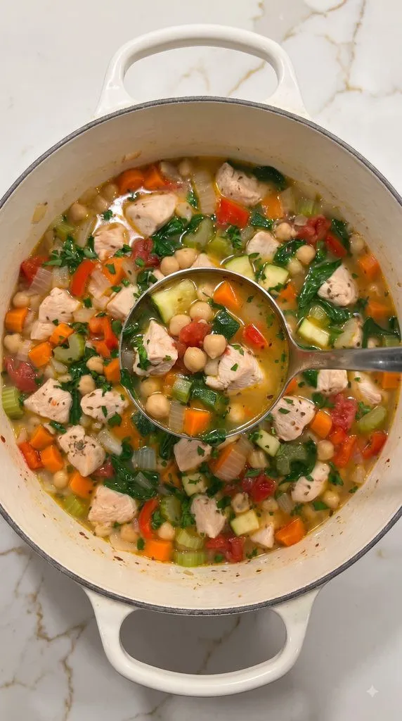 Mediterranean Chicken Vegetable Soup