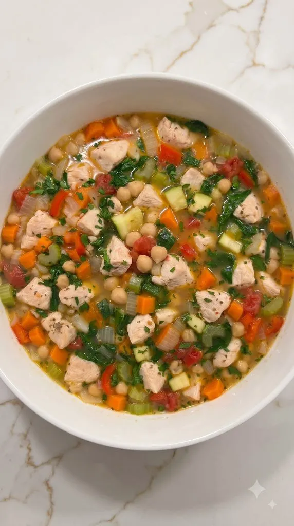 Mediterranean Chicken Vegetable Soup