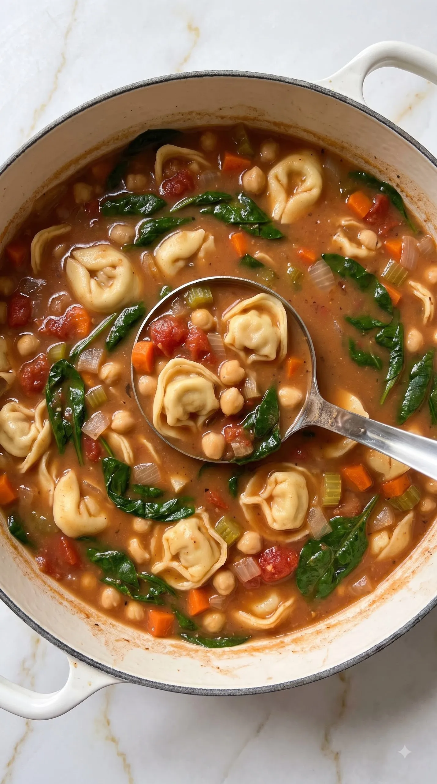 Mediterranean Tortellini Soup
