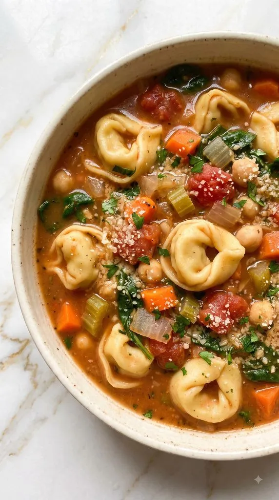 Mediterranean Tortellini Soup