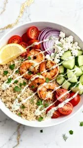 Greek Shrimp Grain Bowls