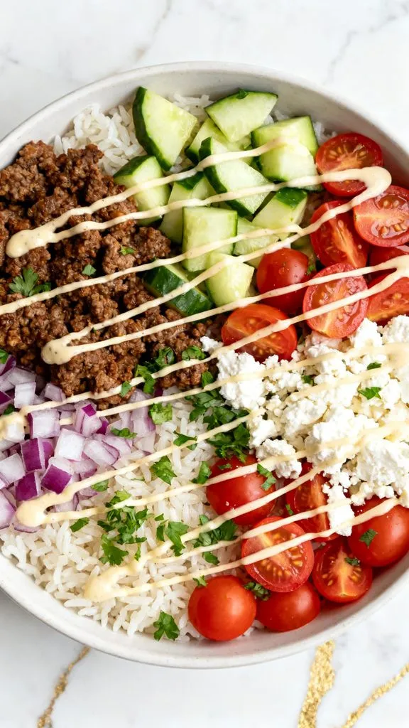 Mediterranean Ground Beef Bowls