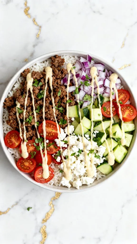 Mediterranean Ground Beef Bowls