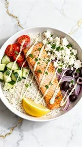 Mediterranean Salmon Bowls
