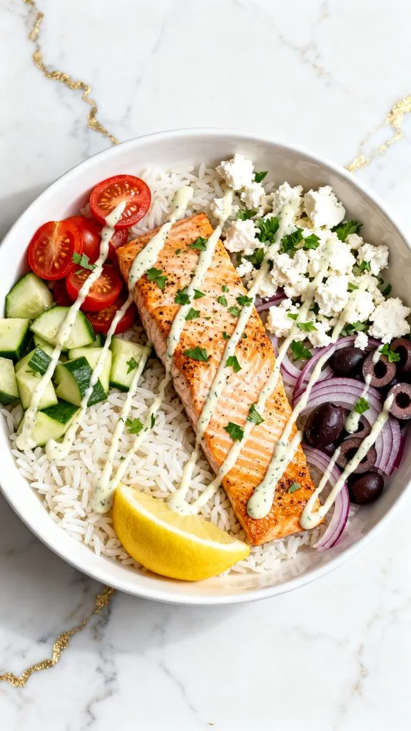 Mediterranean Salmon Bowls
