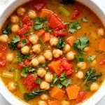 Mediterranean Chickpea and Spinach Soup