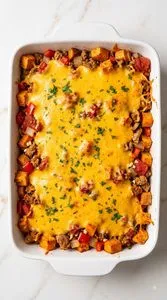 Ground Turkey Sweet Potato Bake