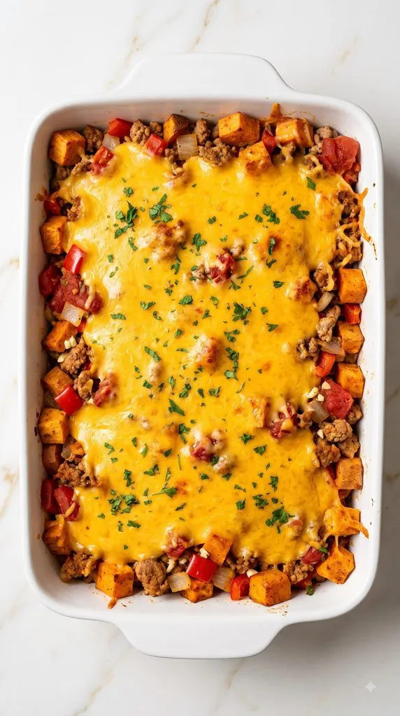 Ground Turkey Sweet Potato Bake