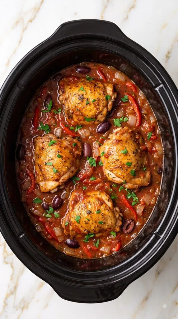 Slow Cooker Mediterranean Chicken