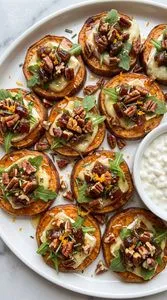 Hot Honey Sweet Potato Brie Bites