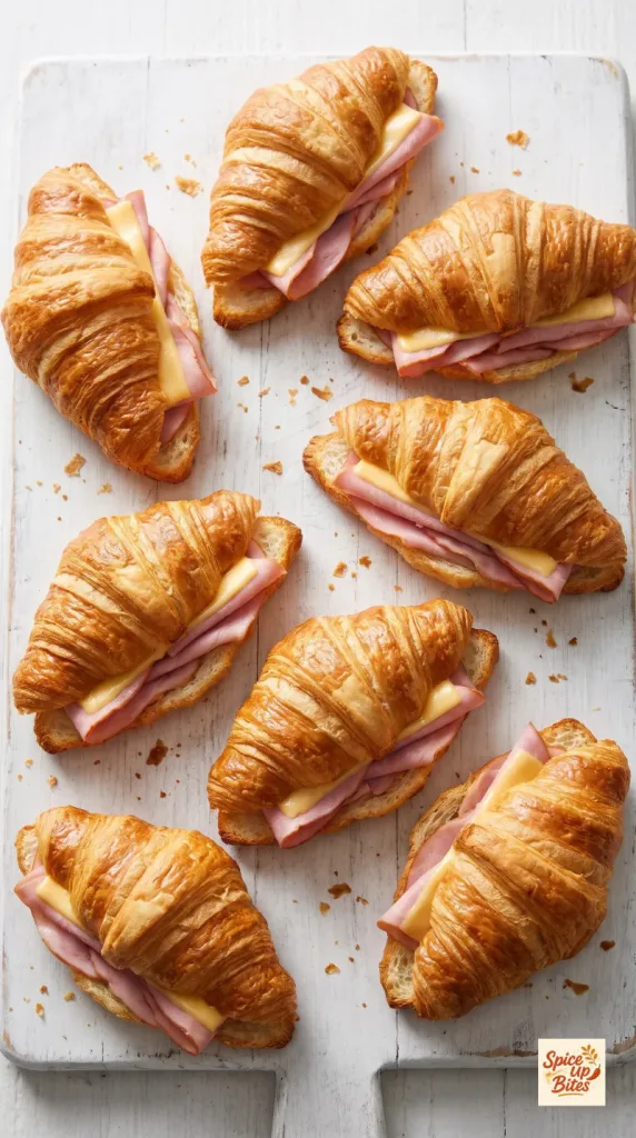 Air Fryer Ham and Cheese Croissants