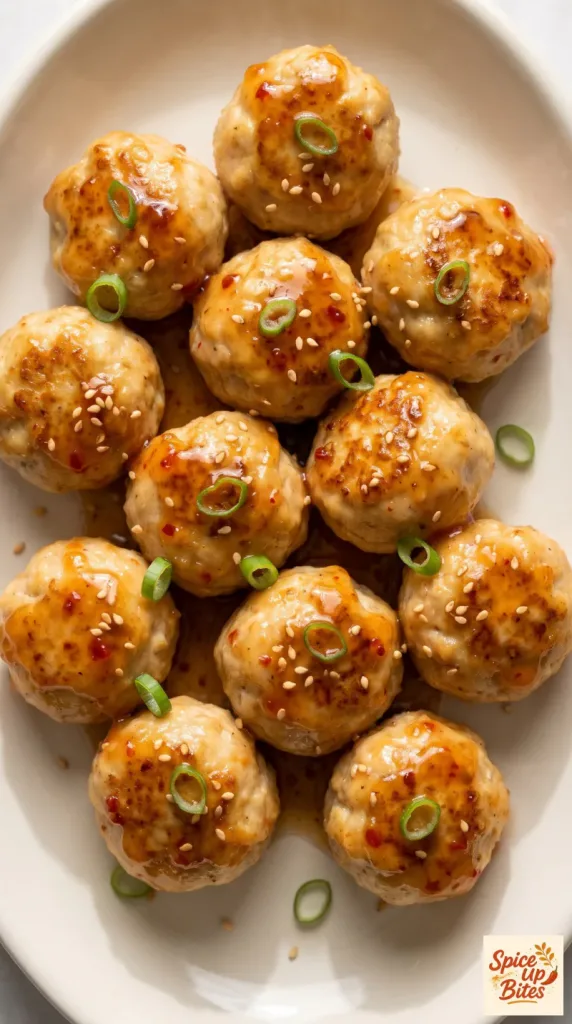 Air Fryer Sweet Chili Chicken Meatballs