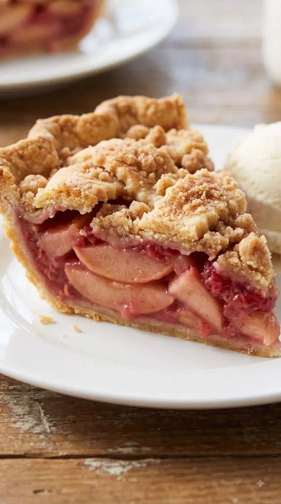 Apple Raspberry Pie with Crumb Topping