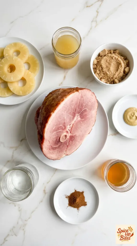 Ingredients for Baked Ham with Brown Sugar and Pineapple