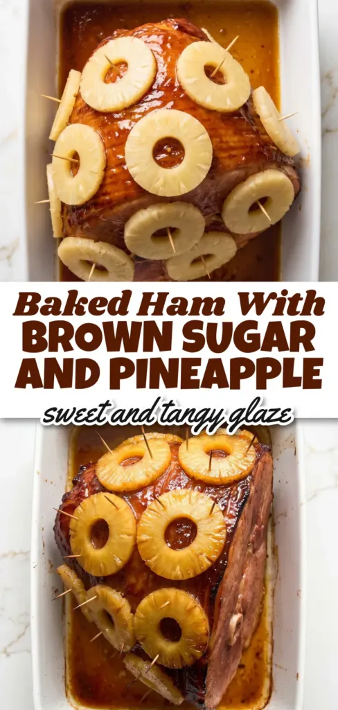Baked Ham With Brown Sugar and Pineapple Recipe With a Sweet and Tangy Glaze