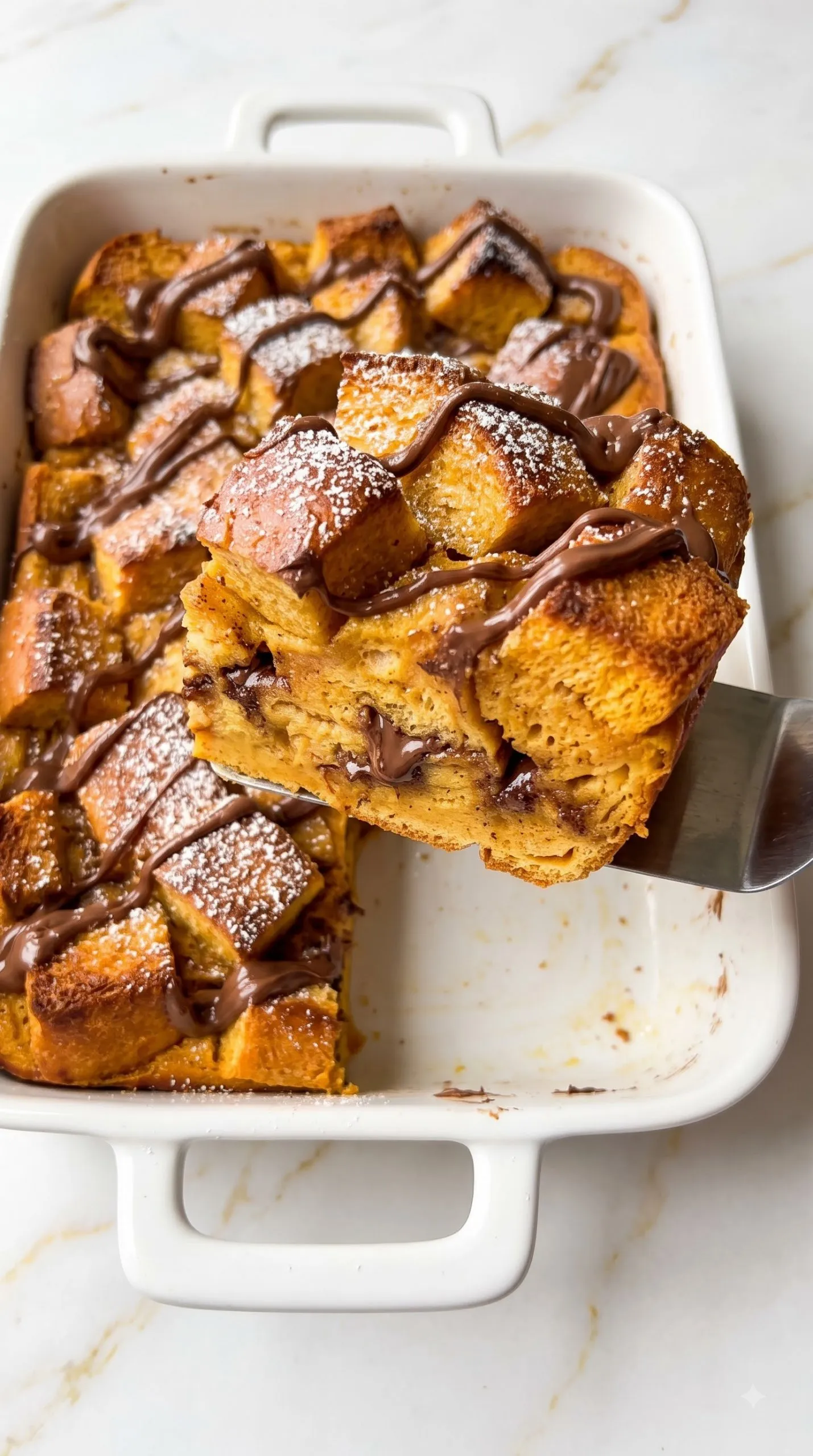 Baked Pumpkin Nutella French Toast