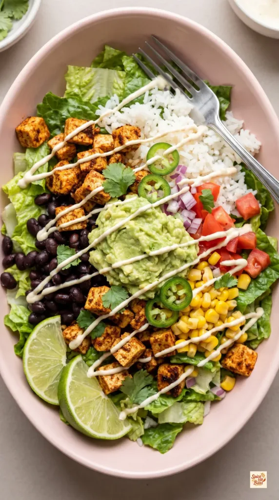 Baked Tofu Burrito Bowl