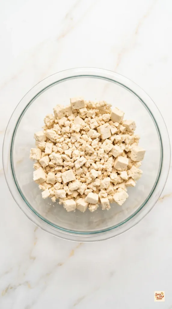 Step 1: Dry and Crumble the Tofu