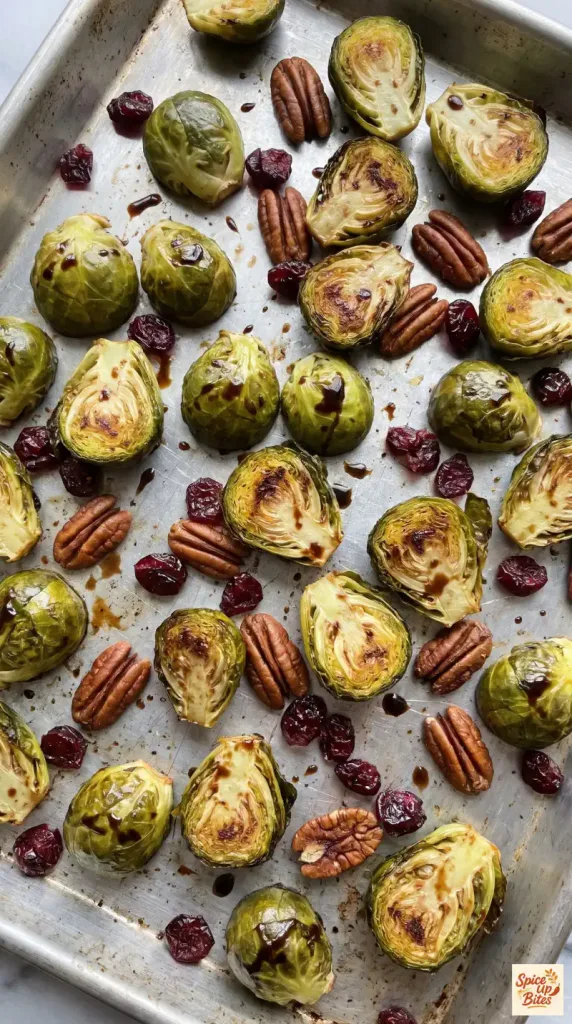 Why this Balsamic Roasted Brussels Sprouts (with Cranberries and Pecans) works