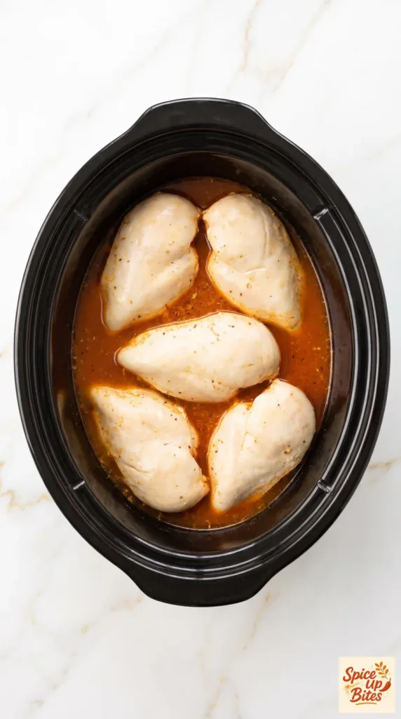Crockpot Buffalo Chicken Mac and Cheese — step 2
