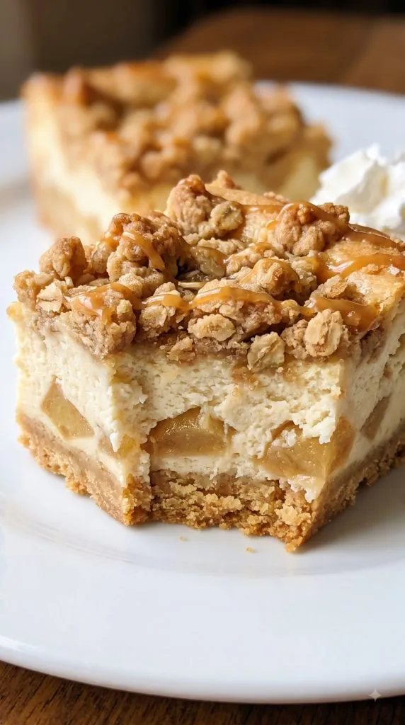 Caramel Apple Cheesecake Bars