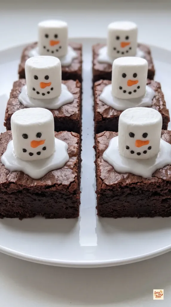 Christmas Snowman Brownies