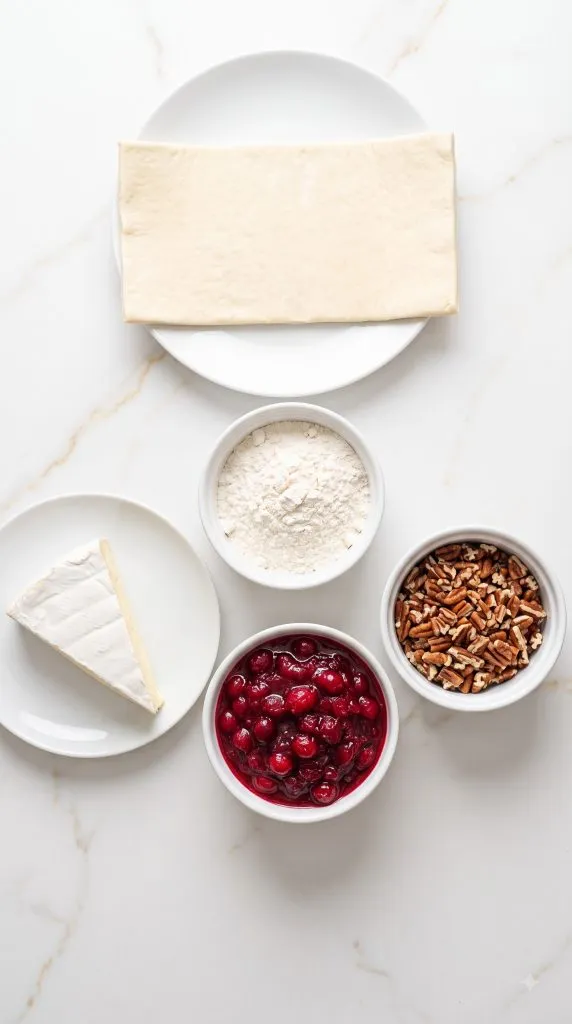 Ingredients for Cranberry Brie Mini Tarts