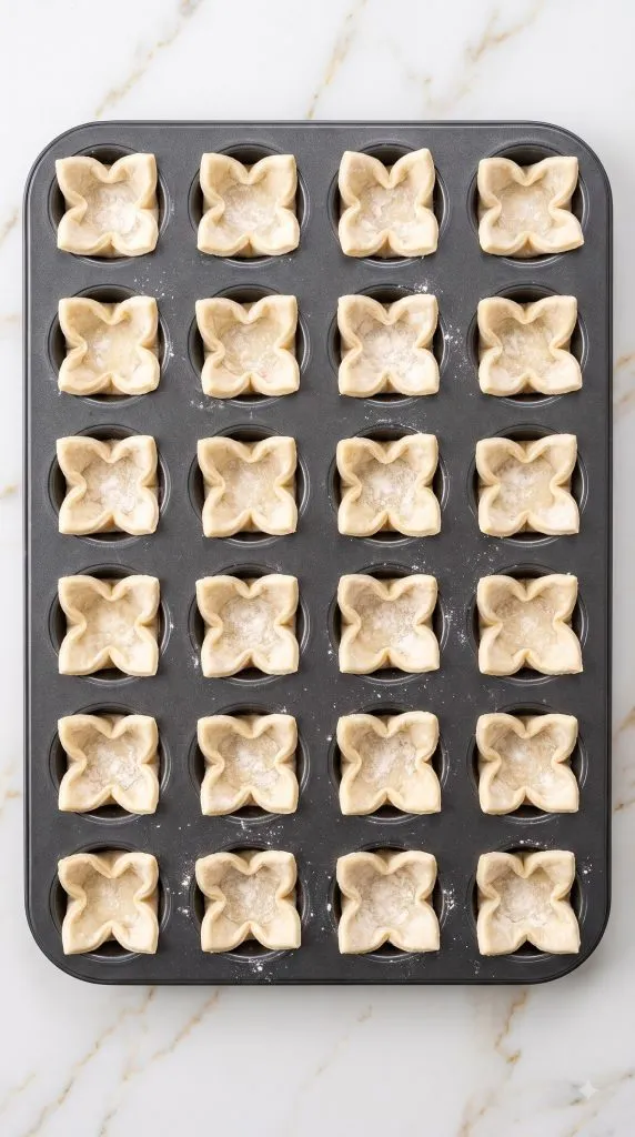 Step 1: Shape the Pastry Cups