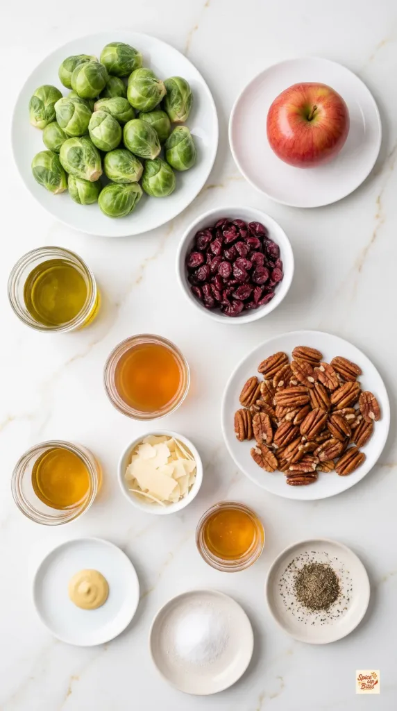 Ingredients for Cranberry Brussels Sprouts Salad