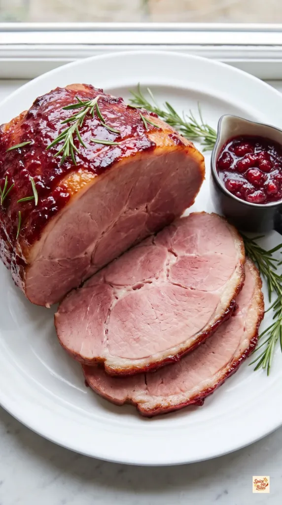 Cranberry Burgundy Glazed Ham