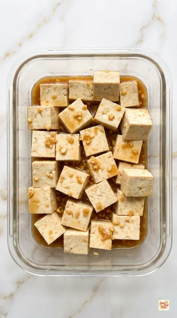 Ingredients for Crispy Baked Teriyaki Tofu