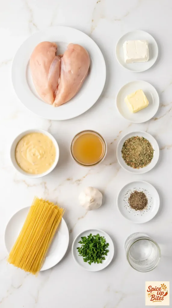 Ingredients for Crock Pot Angel Chicken