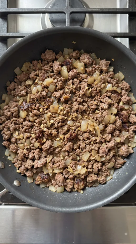 Step 1: Brown the Beef