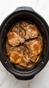 Crockpot Apple Butter Pork Chops