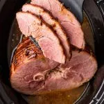 Crockpot Brown Sugar and Honey Glazed Ham