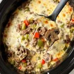 Crockpot Cheesesteak Casserole
