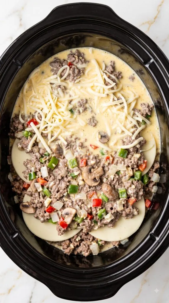 Step 5: Layer the Casserole in the Crockpot