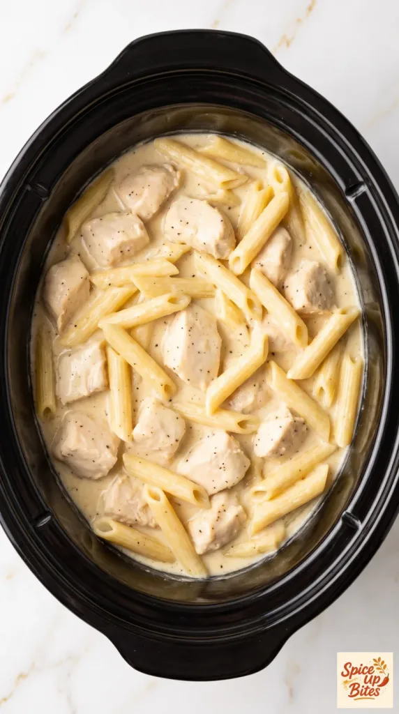 Step 4: Combine the Chicken and Pasta