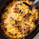 Crockpot Hash Brown Taco Casserole