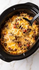Crockpot Hash Brown Taco Casserole