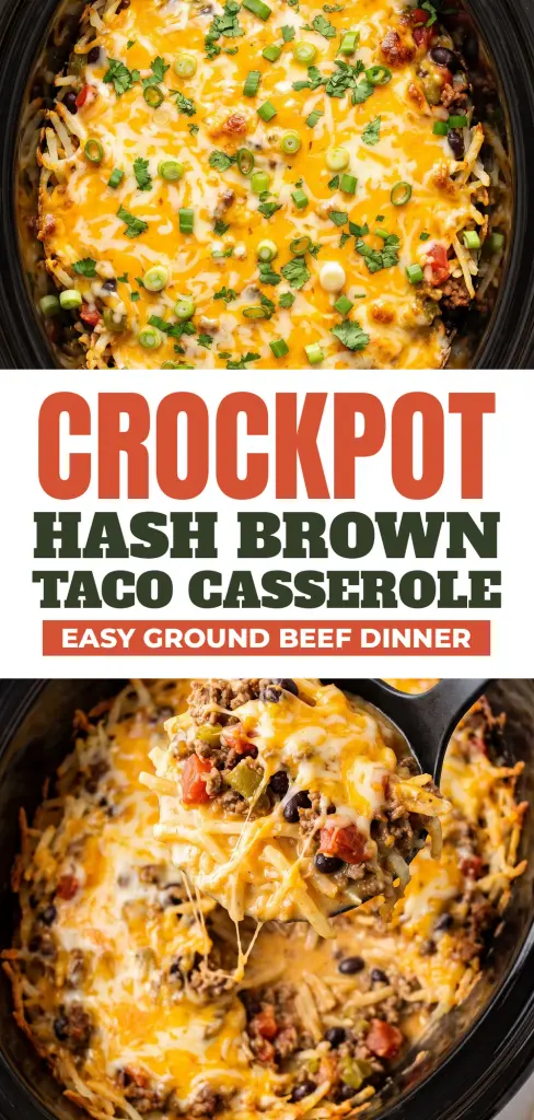 Crockpot Hash Brown Taco Casserole: An Easy Ground Beef Dinner