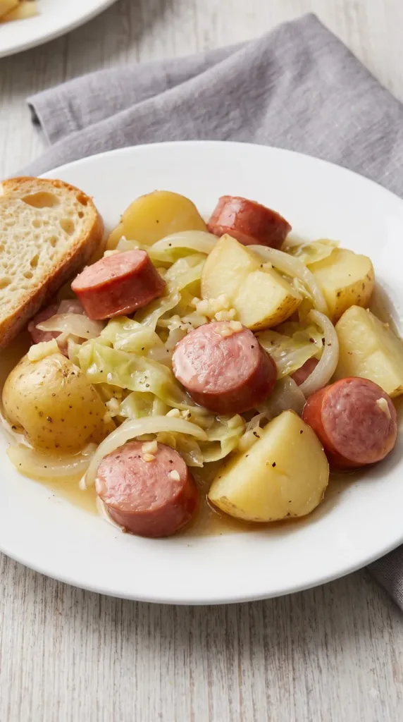 Why this Crockpot Kielbasa, Potatoes & Buttered Cabbage works