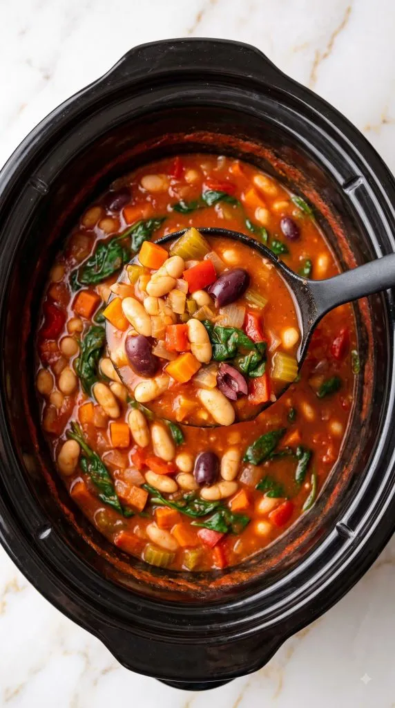 Crockpot Mediterranean White Bean Stew