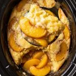 Crockpot Peach Cobbler Dump Cake