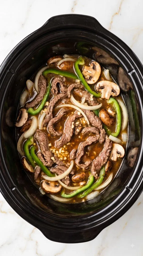 Step 3: Add the Beef and Broth