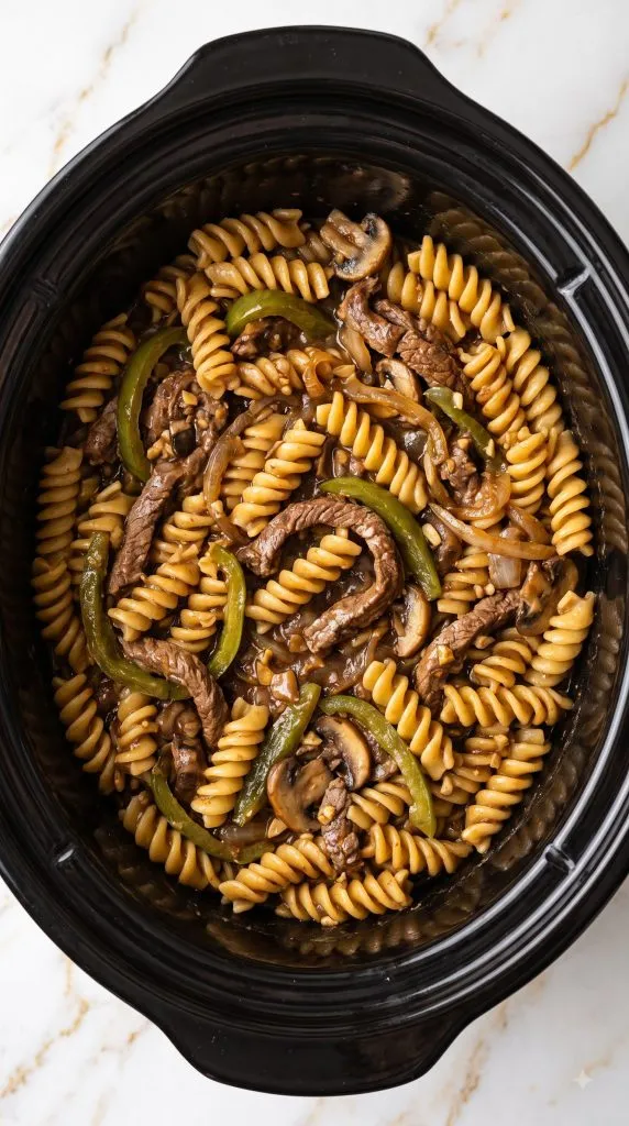 Step 5: Cook the Rotini in the Crockpot