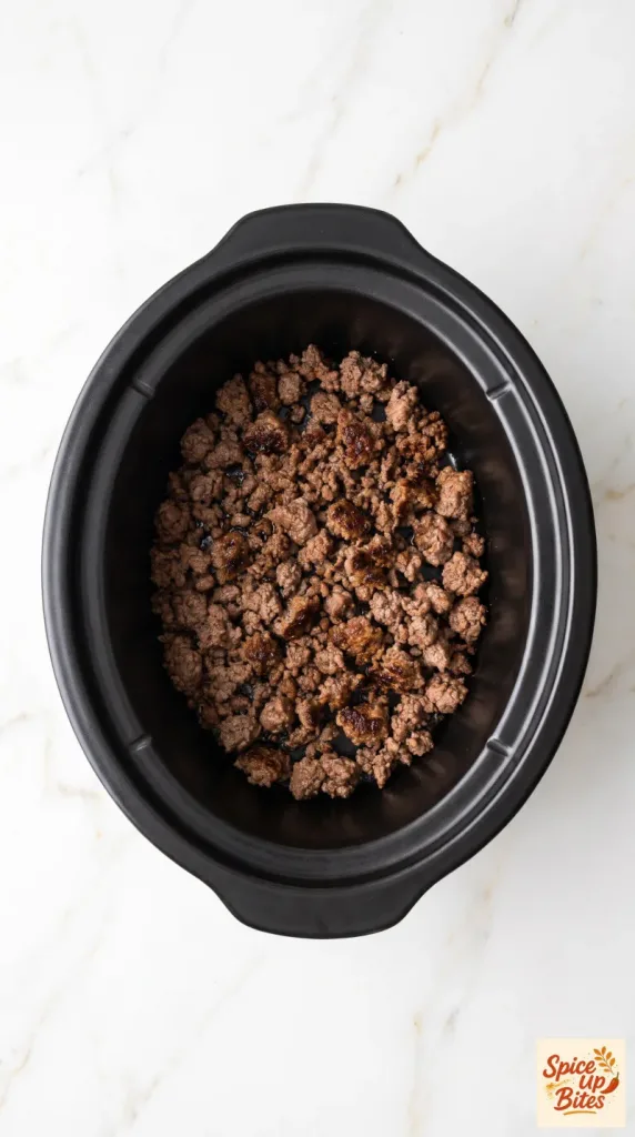 Step 1: Brown the Beef
