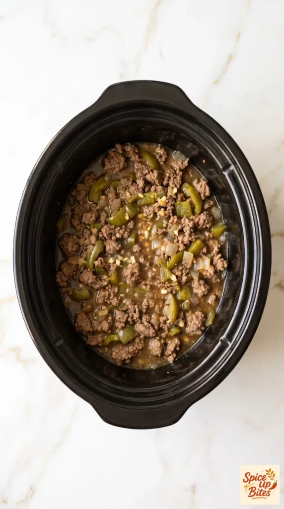 Step 2: Slow-Cook the Beef and Vegetables