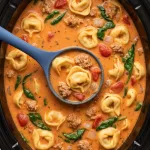 Crockpot Sausage Tortellini Soup